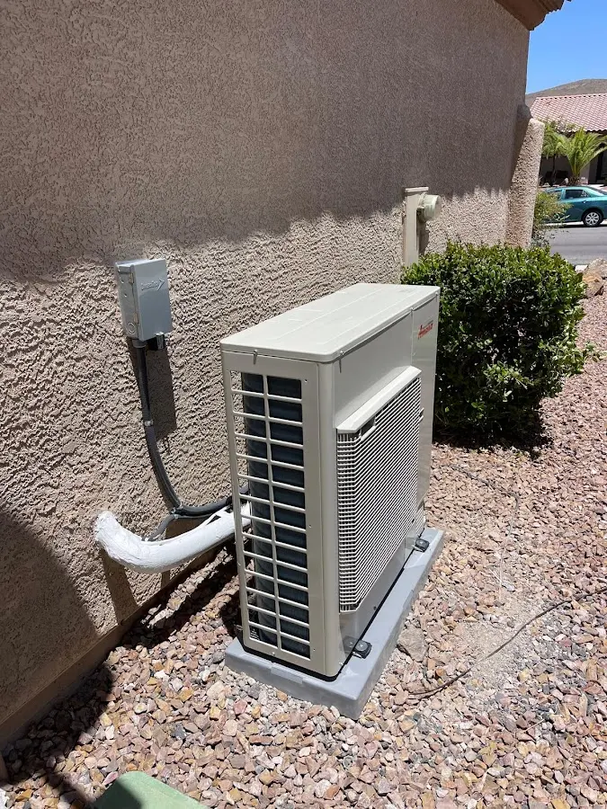 Residential air conditioning condenser unit in Danville